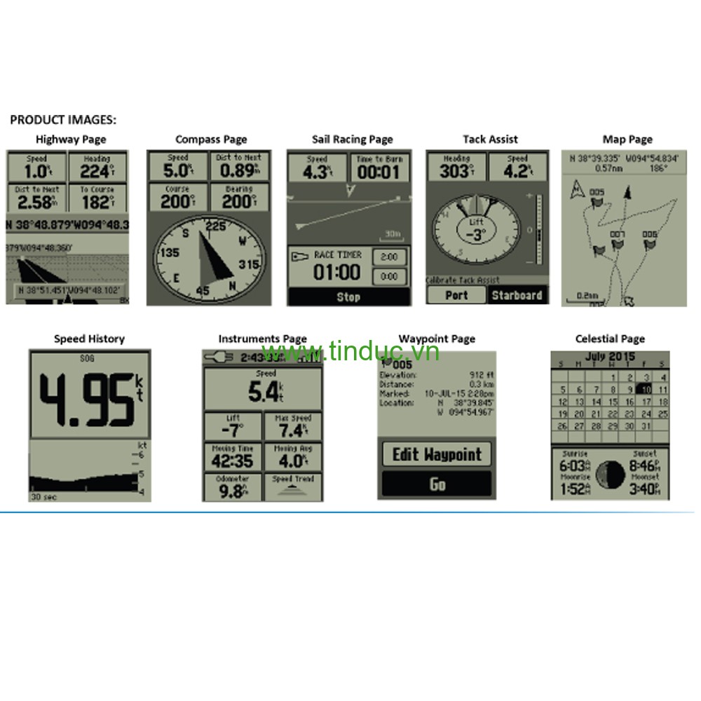 Máy định vị cầm tay Garmin GPS 73
