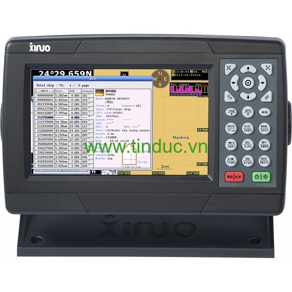 Máy định vị hải đồ màu tích hợp nhận dạng thu phát AIS XINUO XF-607B