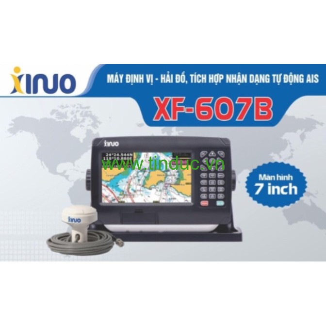 Máy định vị hải đồ màu tích hợp nhận dạng thu phát AIS XINUO XF-607B